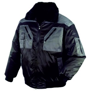 Pilotenjacke schwarz/anthrazit