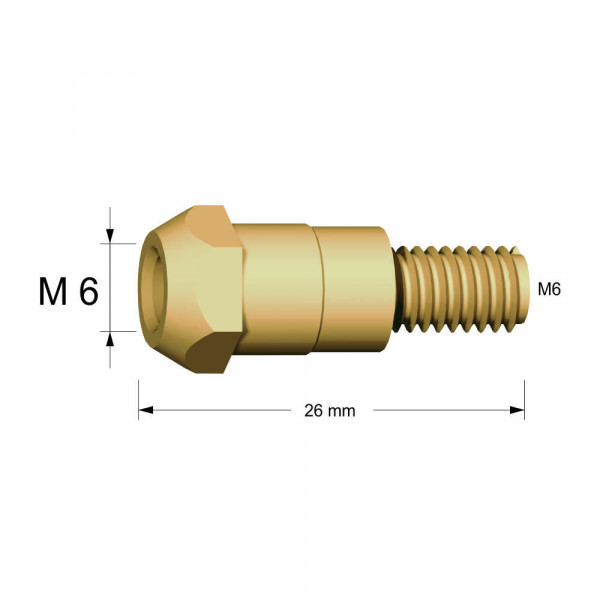 Düsenstock M6 26 mm 142.0003