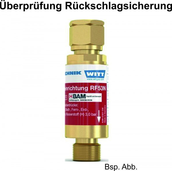 Überprüfung Rückschlagsicherung