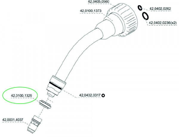 Isolierring 42,0100,1329 W Ø 20,8 für VT MTB 400