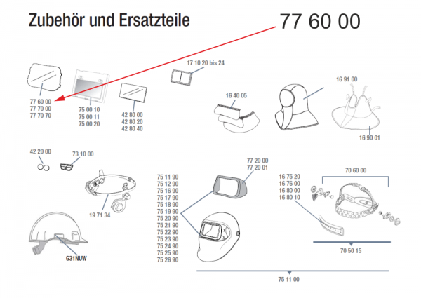 Speedglas äußere Vorsatzscheibe Standard