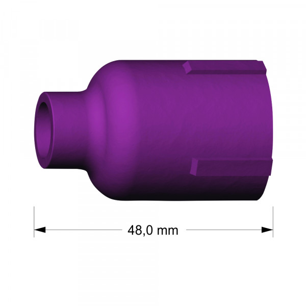 Gasdüse Keramik Jumbo Gr. 8 Ø 12,5mm; 48mm 701.1200