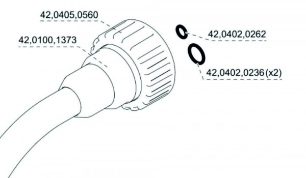 O-Ring 42,0402,0262 6x1mm NBR NT 70.11 für VT MTB 400